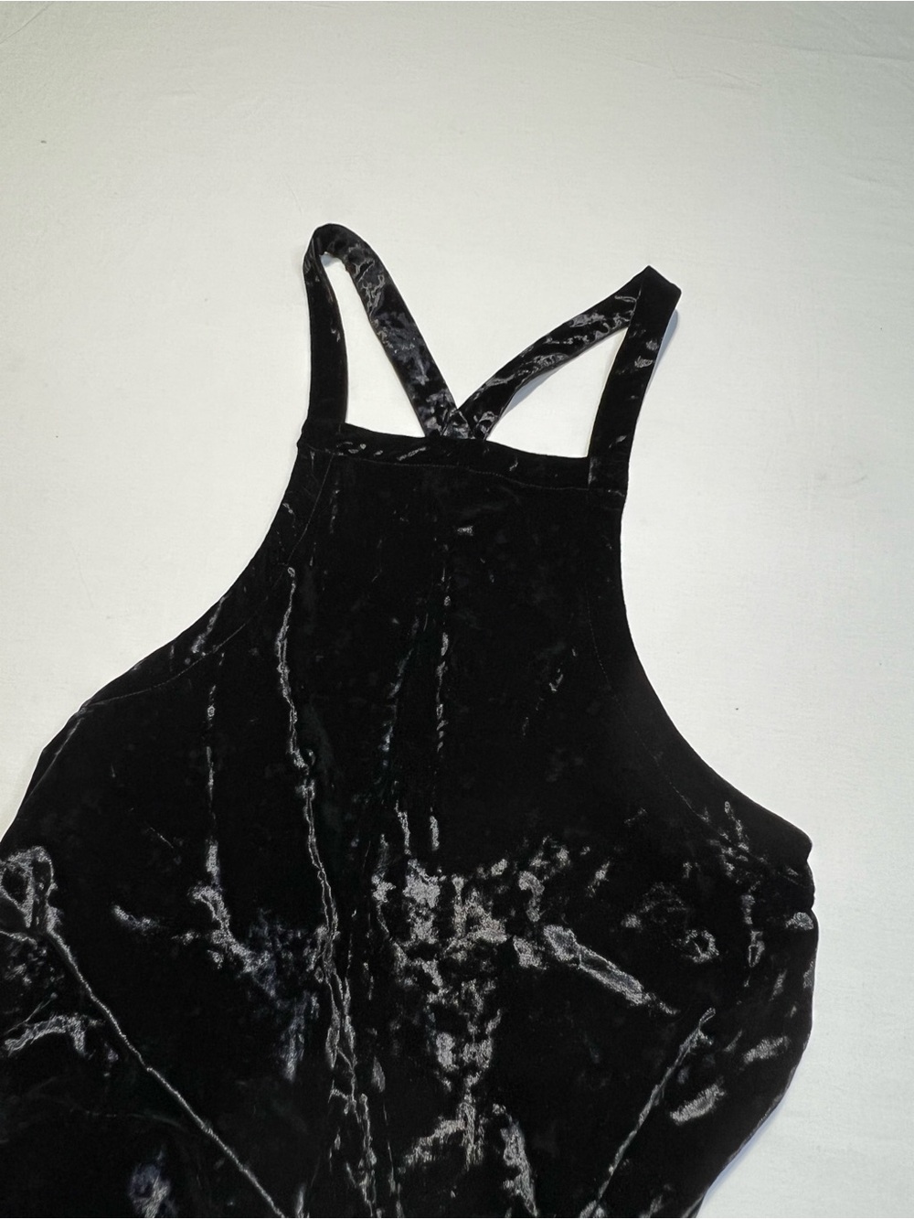 Urban Outfitters Black Velvet Overalls Jumpsuit - Picture 5 of 6